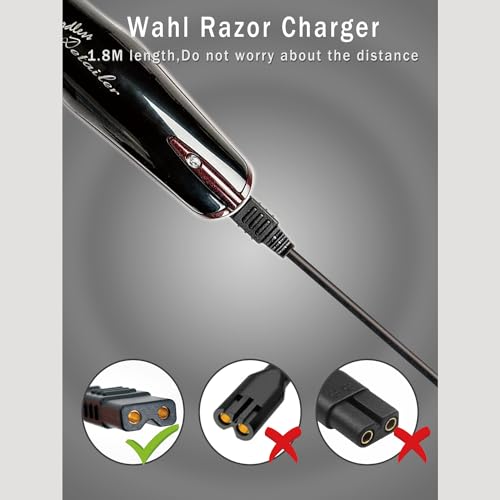 2V Charger Replacement for Wahl Shaver Shaper 8061, 8163, 8786-1001, 7367, 7029, 7060, 7035, 7339, 4000, 7063-017, ‎7065-017, WAKH4, 7064-017, 7061-917, 5-Star Series Trimmer Clipper Power Adapter