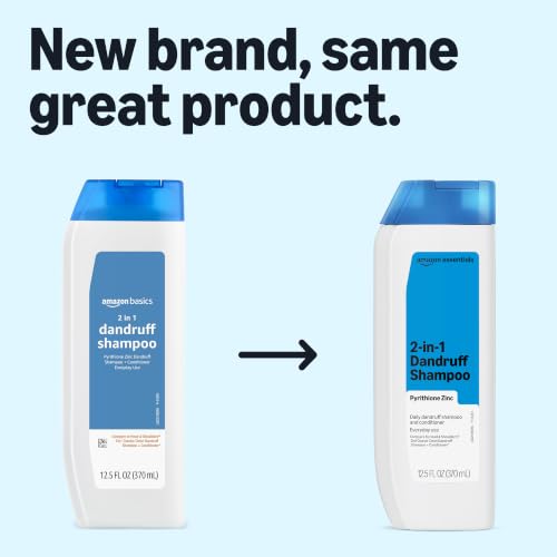 Amazon Essentials 2-in-1 Dandruff Shampoo & Conditioner, 12.5 Fl Oz (6 Pack)