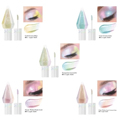 5-Color Liquid Glitter Eyeshadow Set - Long-Lasting Waterproof