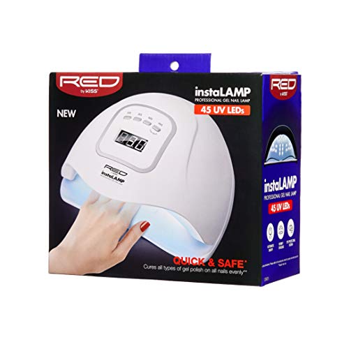 Red by Kiss instaLAMP Professional Gel Nail Lamp 45 UV LEDs with 4 Timers