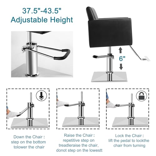 Barber Chair with Hydraulic Pump - 330 Lbs Capacity