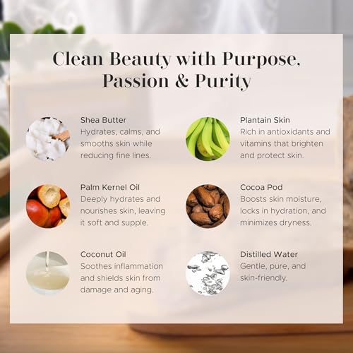 Organic African Black Soap - 1lb Raw Handmade for Dry Skin