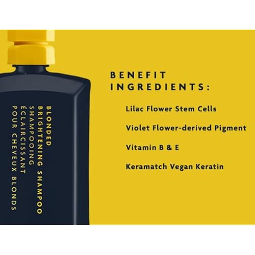 R+Co BLEU Blonded Brightening Shampoo ? Neutralizes Yellow Tones, Deposits Pigments Evenly, Moisturizes, Repairs Color-Treated Hair, Antioxidant-Rich Formula, 8.5 oz