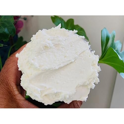 Mango Butter 2 LB Pure, Natural, Hand -packed, Fresh & Fluffy in DIY mixes | Obtained from Mango seeds | Use for DIY leave in conditioner, Salves, Body Butter, Lotions & Soaps