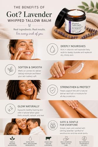 Got? Grass-Fed Beef Tallow Balm Lavender 2oz – Whipped Skin Moisturizer