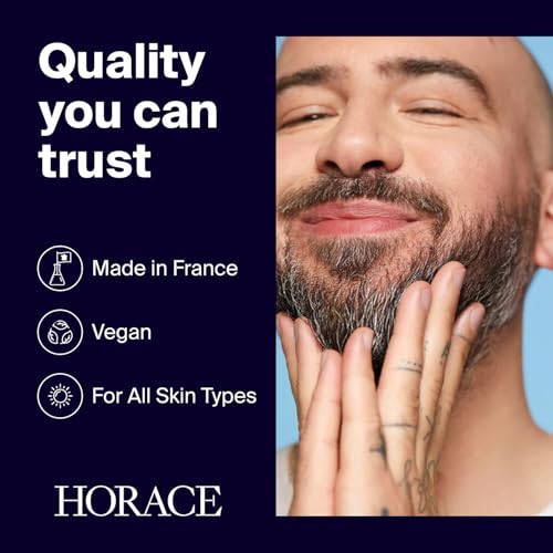 HORACE Beard Balm - Light Hold Beard Nourish for Natural Finish and Easy Rinse - Refillable Balm Jar - Contains Natural Ingredients - No Silicone or Mineral Oils - Vegan, 50?ml