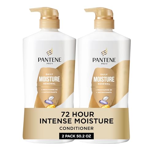 Pantene Daily Moisture Renewal Conditioner 50.1 Fl Oz Pack with Miracle Rescue Shot