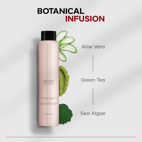 Maison Rouge Brightening Face Serum Refill by Codeage ? Glutathione, Vitamin C, E, Hyaluronic Acid & Collagen ? Radiance & Antioxidant Support ? Paraben-Free ? For All Skin Types ? 1.7 fl oz