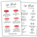 Lip Blush Aftercare Cards | 50 Pack Business Size