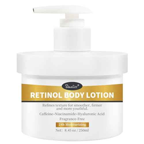 Retinol Body Lotion Fragrance-Free, Anti-Aging Firming Body Cream and Face Moisturizer with Niacinamide Hyaluronic Acid & Shea Butter, Helps Diminish the Look of Crepey Skin for Women & Men 8.45 oz