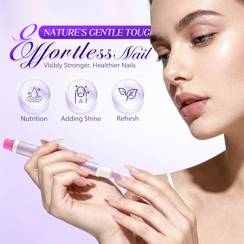 2-in-1 Cuticle Oil Pusher Pen - Lavender Scent Nail Care Tool
