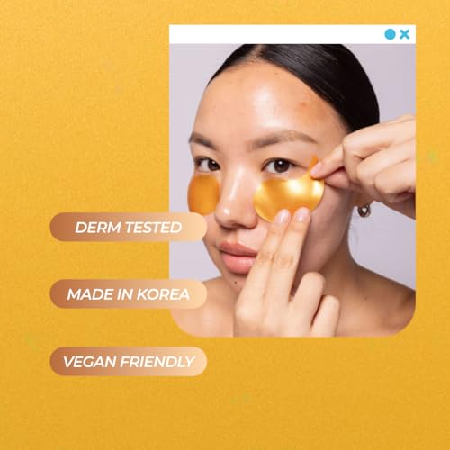 Vitamasques Golden Hydrogel Eye Pads – 32 Pairs for Puffy Eyes