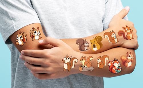 216 Squirrel Temporary Tattoos - Party Favors