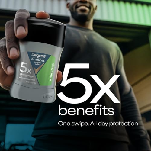 Degree Clinical Antiperspirant Deodorant for Men - 96H Fresh & Invisible Solid