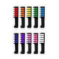 Kalolary 10-Color Washable Hair Chalk Comb Set for Kids