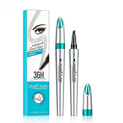 Edlike Microblading Eyebrow Pen - 4 Point, Waterproof, Dark Brown