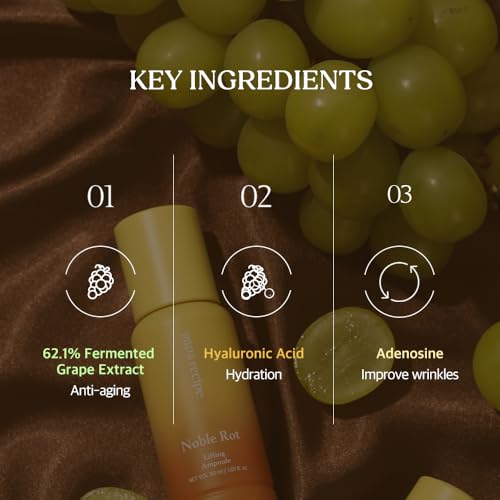 Papa Recipe Noble Rot Lifting Ampoule 30ml ? 62.1% Fermented Grape Extract & Hyaluronic Acid ? Double Layer Serum for Hydration, Firmness & Radiance ? Korean Skincare