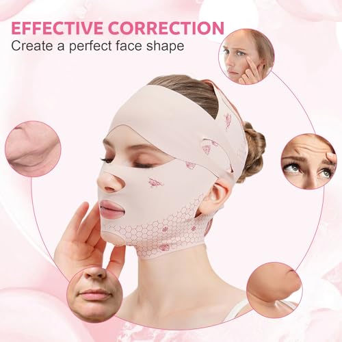 V-Shaped Face Lift Strap - Forehead & Chin Support