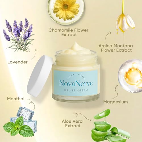Relief Cream with Magnesium, Cream for Neuropathy, Natural Ingredients - Cooling & Soothing for Feet, Hands, Legs, Joints, Waist (1)