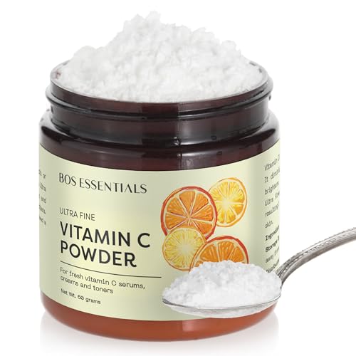 Ultra Fine Vitamin C Powder, 100% Pure Ascorbic Acid, Non-GMO, Cosmetic-Grade, Dissolves Instantly for DIY Serums, creams, and toners