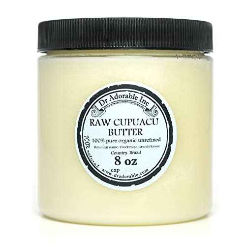 Dr Adorable - 8 oz - Cupuacu Butter - Exotic Unrefined Pure Natural Organic Cold Pressed