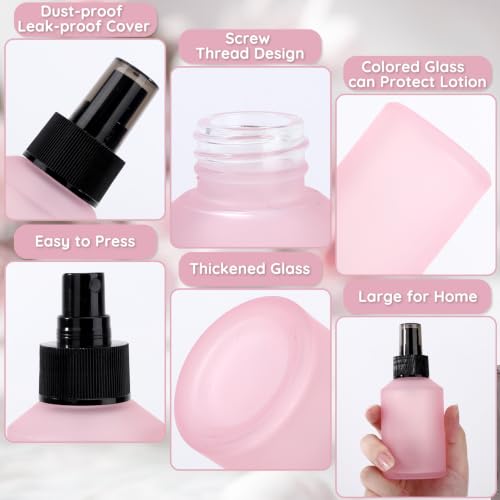 Segbeauty 4.2oz Frosted Glass Perfume Spray Bottles (5-Pack)