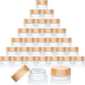 Geiserailie 30 Pieces Glass Cosmetic Containers Empty Sample Jars with Leak Proof Lids Makeup Sample Containers for Lotion Cream Cosmetic (5 Gram)