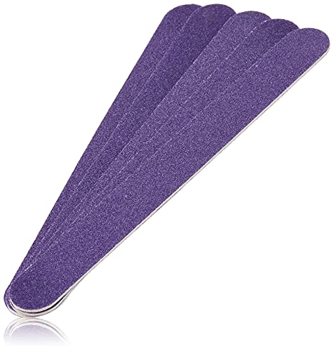 Manicare Pack of 5 Long Lasting Emery Boards, Nail Files For Shaping Natural Nails, Double Sided Fine And Coarse Grit, Strong And Durable, For At Home DIY Salon Professional Manicure Or Pedicure