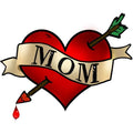 Mom Heart Temporary Tattoo Stickers - 6 Sheets