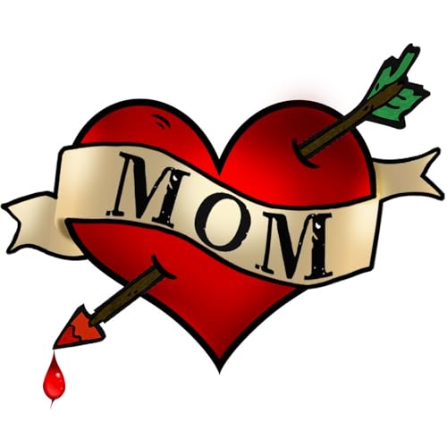 Mom Heart Temporary Tattoo Stickers - 6 Sheets
