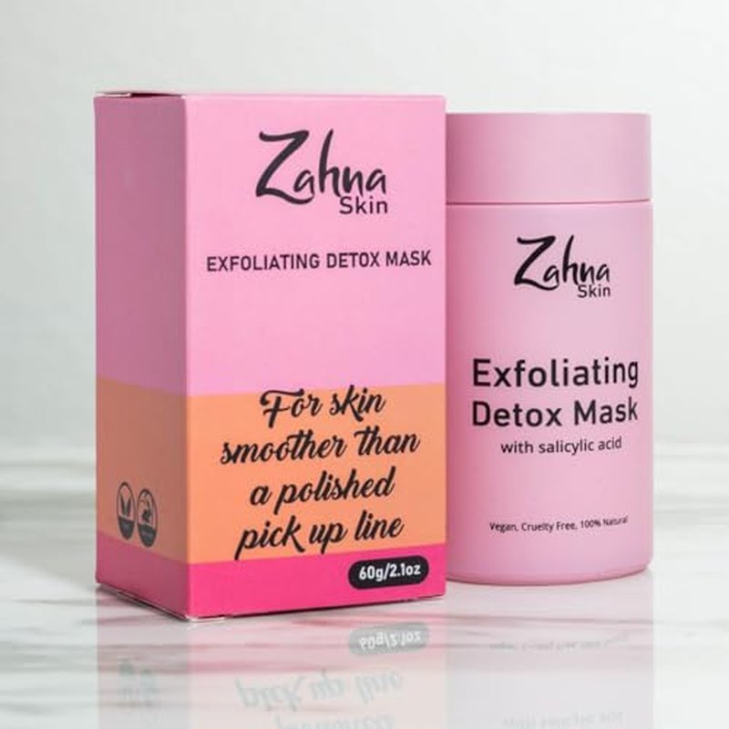 3 in 1 Exfoliating Detox Clay Mask for Face with Salicylic Acid ? 100% Natural & Vegan, Detox Face Mask, Pore Cleansing Clay Face Mask for Blackheads and Pores, All Skin Types