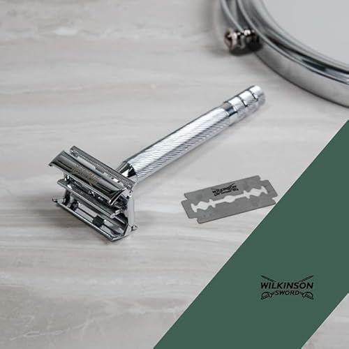 Wilkinson Sword Classic Double Edge (DE) Razorblades - 100 Blades - Packaging May Vary