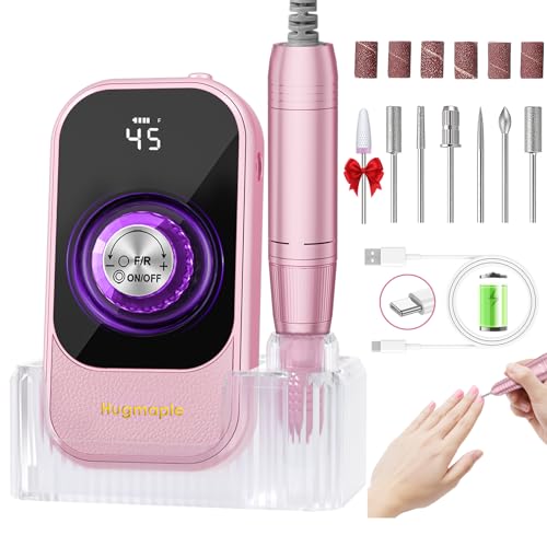 HUGMAPLE Professional 45000RPM Electric Nail Drill Kit - Rechargeable & Portable