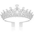 Silver Tiara Crown for Women – Adjustable Headband