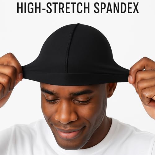Durala Adjustable Wave Cap for Men - Premium Elastic Stocking Cap 360°