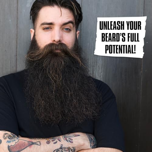Repairing Beard Wash & Shampoo for Damaged Beards - Strengthens, Softens, Thickens & Adds Healthy Shine ? With 3% Protein, Biotin, Ceramides & Niacinamide ? 8.45 fl oz