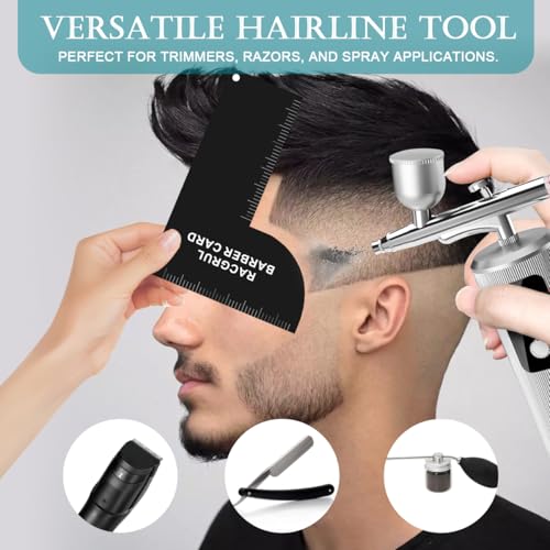 4-in-1 Barber Hairline Shaping Tool with Measurement Rulers