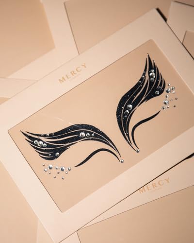 Black Swan Face Jewels - Reusable Adhesive Gem Stickers