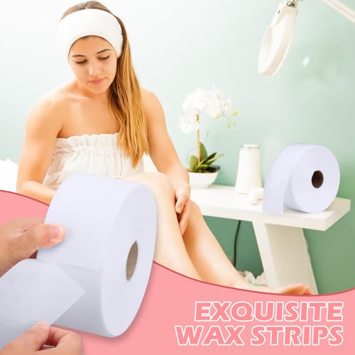 200 Pcs Non Woven Wax Strip 2.8" X 44 Yards Pre-cut Waxing Strips Epilating Strips 1 Roll For Body Facial Tear-Resistant & Lint-Free Air 43.7 Yards Removal Paper Women Arms Legs Hair Cleaning Remover