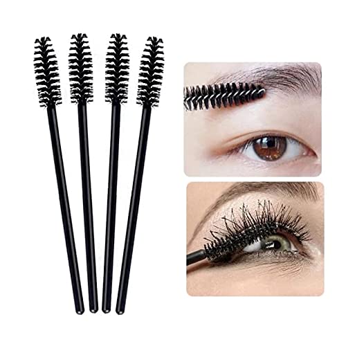 i-Laesh Black 100 Pcs Disposable Eyelash Brush & Mascara Wand Set - Lash & Brow Spoolies