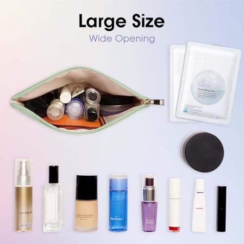 Wandering Nature Makeup Bag Set - 2 Pack Vegan Leather Pouches