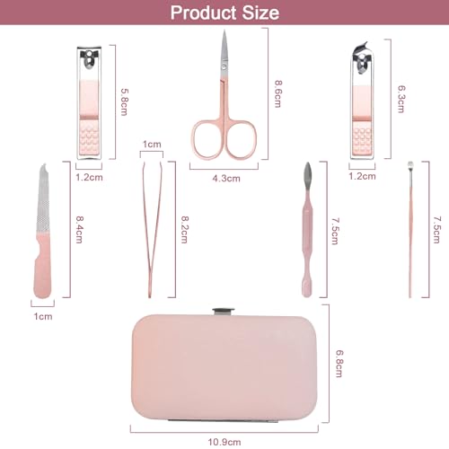 7-in-1 Manicure Set with Nail Clippers, Scissors & Travel Case – Professional Nail Care Kit