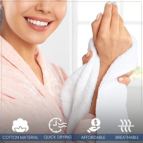24 Pack Cotton Washcloths - Absorbent Bath Towels