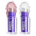 Glam Code Highlighter Stick Duo - Creamy Shimmer Glow Makeup