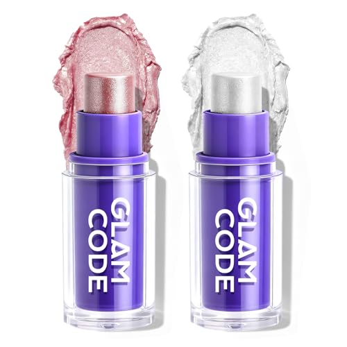 Glam Code Highlighter Stick Duo - Creamy Shimmer Glow Makeup