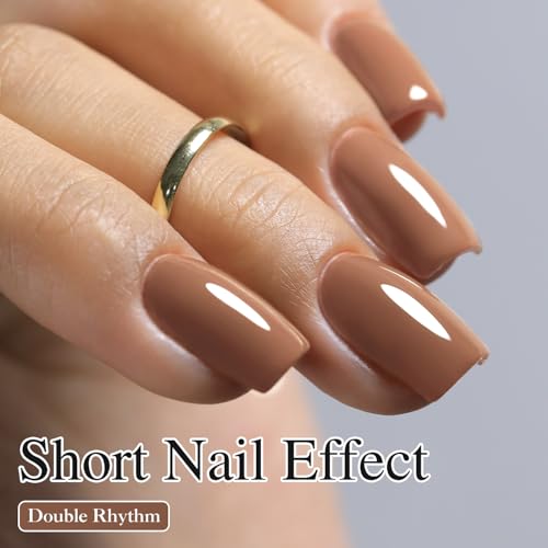 Double Rhythm 15ML Rose Nude Gel Polish - Sheer Same Color Soak Off Nail Art