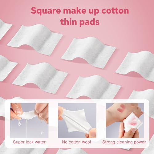 ICOTLE Square Cotton Pads - 475 Makeup Remover Squares