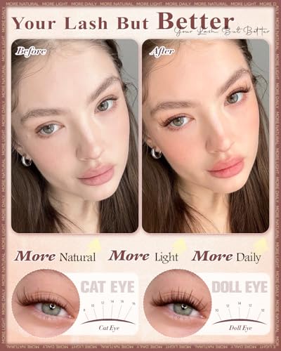 Brown Lash Clusters - Natural C-Curl Eyelash Extensions 8-16mm