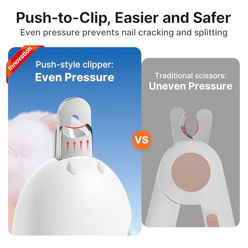 Adjustable Cat Nail Clipper with Hidden Nail File - Safe Grooming Tool for Kittens & Indoor Cats