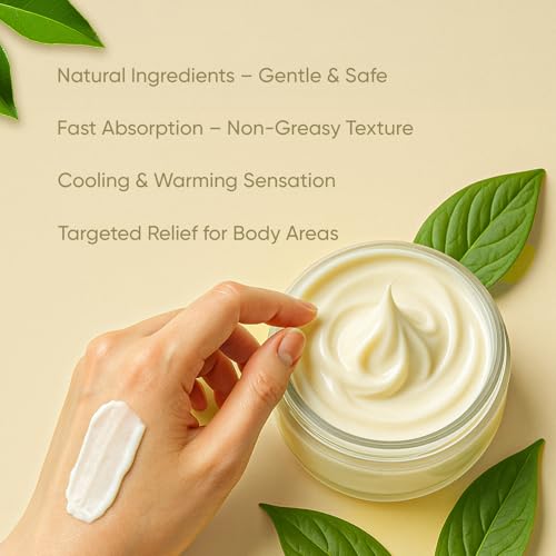 Relief Cream with Magnesium, Cream for Neuropathy, Natural Ingredients - Cooling & Soothing for Feet, Hands, Legs, Joints, Waist (1)